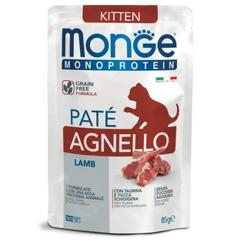 Вологий корм для кошенят MONGE (Монж) MONOPROTEIN KITTEN 100% ягня 85 гр 28 шт.