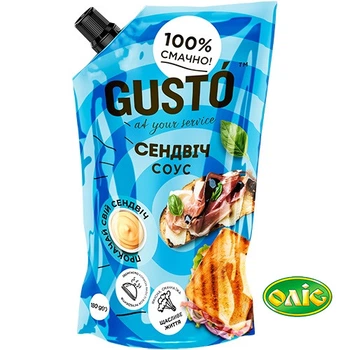 Соус Сендвіч Соус 30 дой пак Gusto ТМ Оліс вага упаковки 180 грам