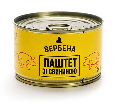 Паштет Консерва Паштет зи свининой жестяная банка ТМ Вербена вес упаковки 0 грамм