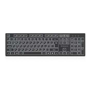 Клавіатура REAL-EL RK-725W Wireless/Bluetooth Black (EL123100061)