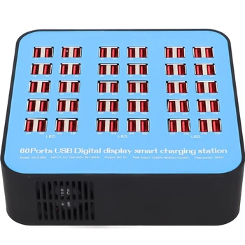 Мультизарядное устройство Addap WLX-860 60 USB портов 300W пластик синий