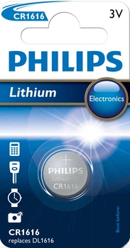 Батарейка Philips CR1616 BLI 1 Lithium (4895229106123)