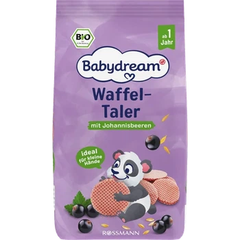 Babydream Bio Вафельные кружочки с черной смородиной, 100% органические 30г, с 12 мес.