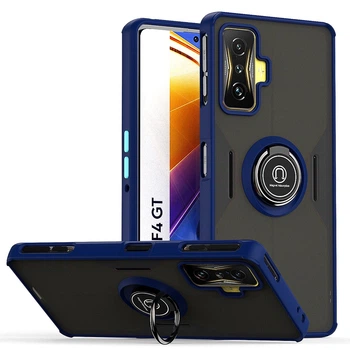 Чехол-накладка TPU Color Matte Ring для Xiaomi Poco F4 GT Dark blue