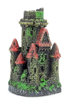 Декорация для аквариума, Happet, сказочный замок, полиэстер, 5x5x8 см (R009)