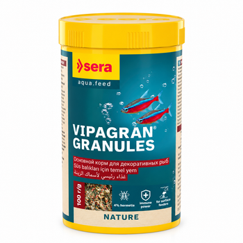 Корм для всех аквариумных рыб Sera Vipagran Granules, гранулы, 250 мл