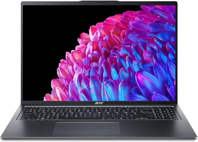 Ноутбук Acer Swift Go 16 AI SFG16-72-5844 16" OLED 2880x1800 120 Гц / Intel Core Ultra 5 125H / Intel Arc Graphics / RAM 8 ГБ / LPDDR5 / SSD 512 ГБ / Windows 11 Home (NX.KSHAA.004)