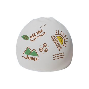 Детская плавательная шапочка Jeep, профессиональная защита ушей для девочек и мальчиков, водонепроницаемая, не сдавливает, милый мультяшный силиконовый дизайн, белая.
