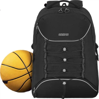 Рюкзак AMERICAN TOURISTER, модна повсякденна спортивна сумка для зберігання речей, місткий рюкзак, NA8*09001, чорний.