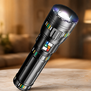 Ручний акумуляторний ліхтарик Bailong BL-CB-W518 USB, 1000 лм, до 200 м, алюмінієвий сплав