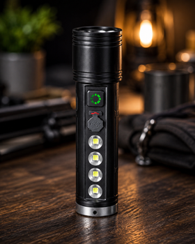 Ручний ліхтарик UKC Luminous S200 чорний LED, 4 режими, USB Type-C