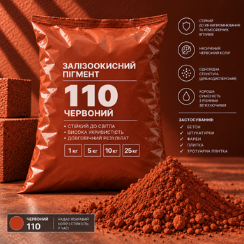 Пигмент железоокисный Tricolor красный 110/P.RED-101, 10 кг.