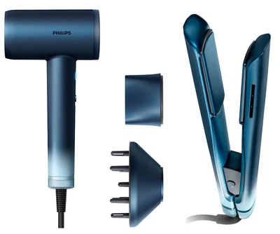 Фен Philips BHD956/10 Aqua SenseIQ серії 9000 + Випрямляч для волосся Philips BHS956/00 Aqua SenseIQ серії 9000 (комплект)