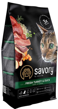 Sucha karma dla kotów Savory ze świeżym mięsem indyka i kaczką 400 g (30044) (4820232630044)
