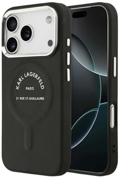 Etui plecki Karl Lagerfeld Embossed Open Ring RSG Logo MagSafe do Apple iPhone 17 Pro Max / 18 Pro Max Black (3666339659530)