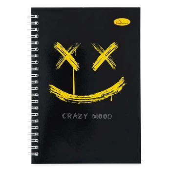 Блокнот для записів Crazy Mood АП-1708-1 А5, 80 аркушів, пружина збоку