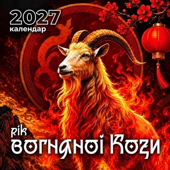 Календарь Издавательство И. Присяжнюка 2027год Огненной Козы 30*29 см