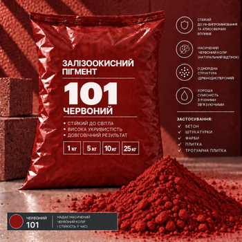 Пигмент железоокисный Tricolor красный 101/P.RED-101, 10 кг.