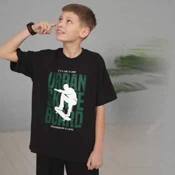 Футболка для подростков оверсайз FTTM-25-1 Gbi Teens Черный на рост 146 (14447) 5062072