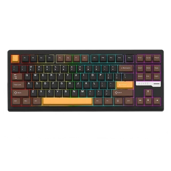 Механічна клавіатура AJAZZ QS87, 80%, RGB, Tri-Mode, Bluetooth/2.4G/USB-C, алюмінієвий корпус, Black
