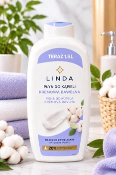 Гель-піна для душу Linda Kremowa Bawelna «Кремова бавовна», 1.5 л