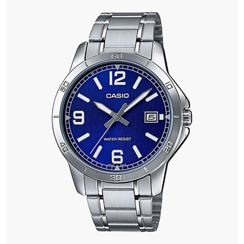 Чоловічий годинник Casio MTP-V004D-2B синій циферблат