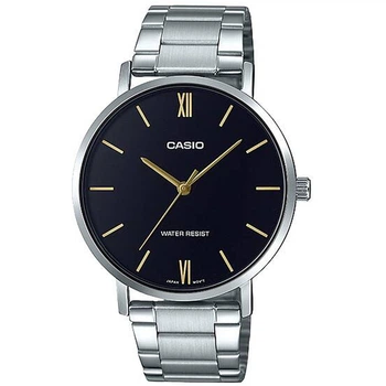 Чоловічий годинник Casio MTP-VT01D-1B чорний циферблат