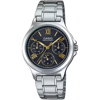 Жіночий годинник Casio LTP-V300D-1A2 чорний циферблат