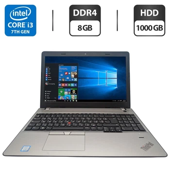 Ноутбук Lenovo ThinkPad E570 / 15.6" (1920x1080) TN / Intel Core i3-7100U (2 (4) ядра по 2.4 GHz) / 8 GB DDR4 / 1000 GB HDD / Intel HD Graphics 620 / WebCam / DVD-ROM б/у