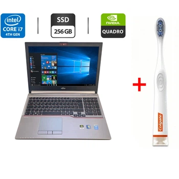 Мобильная рабочая станция Б-класс Fujitsu Celsius H730 / 15.6" (1920x1080) TN / Intel Core i7-4900MQ (4 (8) ядра по 2.8 - 3.8 GHz) / 16 GB DDR3 / 256 GB SSD / nVidia Quadro K2100M, 2 GB GDDR5, 128-bit / WebCam б/у + Подарок Умная зубная щетка Colgate