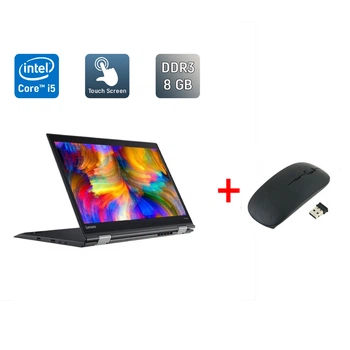 Ультрабук-трансформер Lenovo ThinkPad X1 Yoga 2nd / 14" (1920x1080) IPS Touch / Intel Core i5-7300U (2 (4) ядра по 2.6 - 3.5 GHz) / 8 GB DDR3 / 256 GB SSD / Intel HD Graphics 620 / WebCam / TouchID / Windows 10 б/у + Подарок Беспроводная мышь / USB