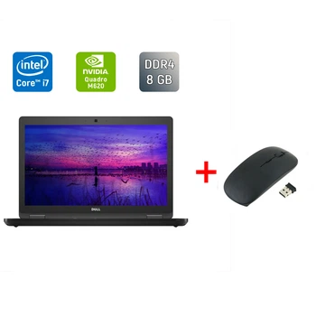 Мобильная рабочая станция Dell Precision 3520 / 15.6" (1920x1080) IPS / Intel Core i7-7820HQ (4 (8) ядра по 2.9 - 3.9 GHz) / 8 GB DDR4 / 256 GB SSD / nVidia Quadro M620, 2 GB GDDR5, 128-bit / WebCam / Windows 10 б/у + Подарок Беспроводная мышь / USB