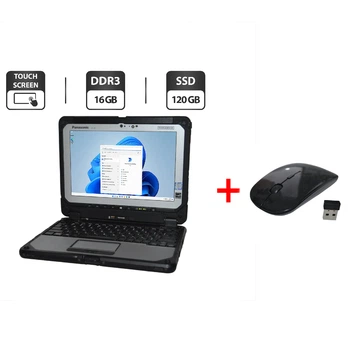 Защищенный нетбук-трансформер Panasonic Toughbook CF-20 MK2 / 10.1" (1920x1200) IPS Touch / Intel Core i5-7Y57 (2 (4) ядра по 1.2 - 3.3 GHz) / 16 GB DDR3 / 120 GB SSD / Intel HD Graphics 615 / WebCam 2 MP + 8 MP / Стилус / Windows 11 Pro б/у + Подарок