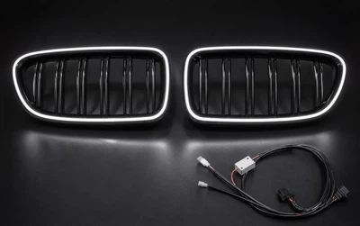 Ноздри решетка радиатора M-Look LED (чёрный глянец) для BMW 5 серия F10/F11 2010–2016 гг