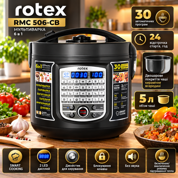 Мультиварка Rotex RMC506-CB Excellence 5 л 900 Вт 30 программ с керамической чашей