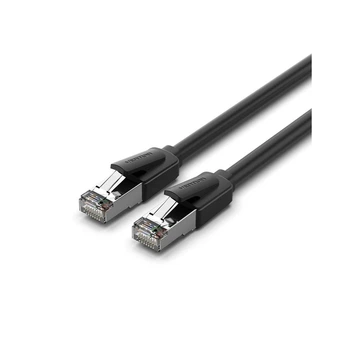 Патч-корд 8m S/FTP cat 8 RJ-45 black Vention (IKKBK)