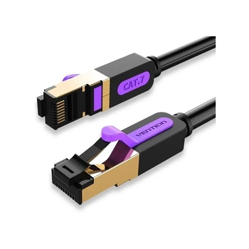 Патч-корд 1m S/FTP cat 7 RJ-45 black Vention (ICDBF)