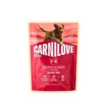 Сухий корм Carnilove Active з олениною та диким кабаном для дорослих собак усіх порід, 1.5 кг