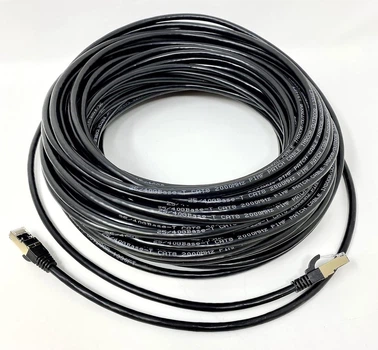 Кабель Ethernet Cat8 RiteAV 20 м RJ45, 40 Gbps, 2000 MHz, S/FTP, екранований, для роутера, ПК, PS5, Smart TV, PoE