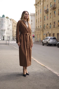 Плащ Lipar на запах довгий 40 Кемел 6324