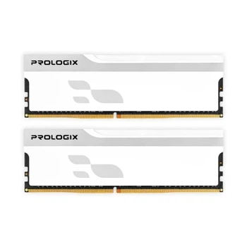 Пам'ять 16Gb x 2 (32Gb Kit) DDR5, 5600 MHz, Prologix Onyx, White, 38-44-44-90, 1.35V, з радіатором (PRO32GB5600YW5K)