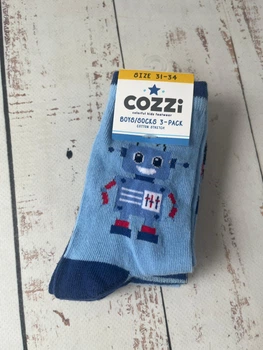 Шкарпетки (набір 3 пари) дитячі на хлопчика COZZI 31-34р Блакитно-синій (165/100)