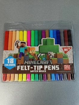 Набор фломастеров YES "Minecraft", 18 цветов