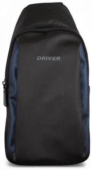 Мужская барсетка черная водоотталкивающая сумка через плечо driver bag DE ESSE 51108