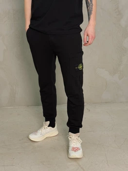 Мужские брюки STONE ISLAND черные размер S