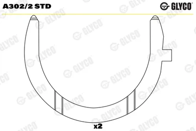 Опора колінвалу A3022STD GLYCO Glyco A3022STD Opel Vivaro 9060330562, 9060330962, A9060330562
