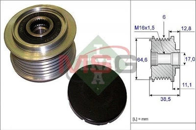 Шків генератора INA 535020110 Audi A6, Allroad 06E903119L, 06E903119R, 06E903016M