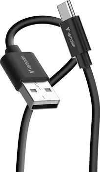 Zestaw kabli Verbatim USB Type A - Type-C M/M 1 m x 2 szt White/Black (023942323938)