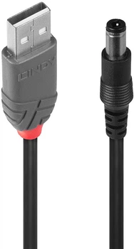 Кабель Lindy USB Type A - DC 5.5/2.5 mm M/M 1.5 m Black (4002888702676)
