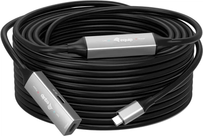 Kabel Equip USB Type-C - Type-C M/F 10 m Black (4015867242322)